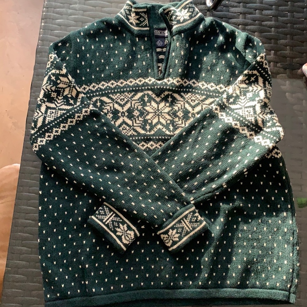 Thick half zip winter sweater